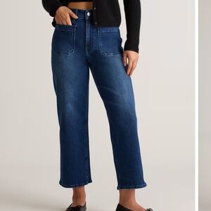 Bella Stretch Patch Pocket Wide Leg Jeans